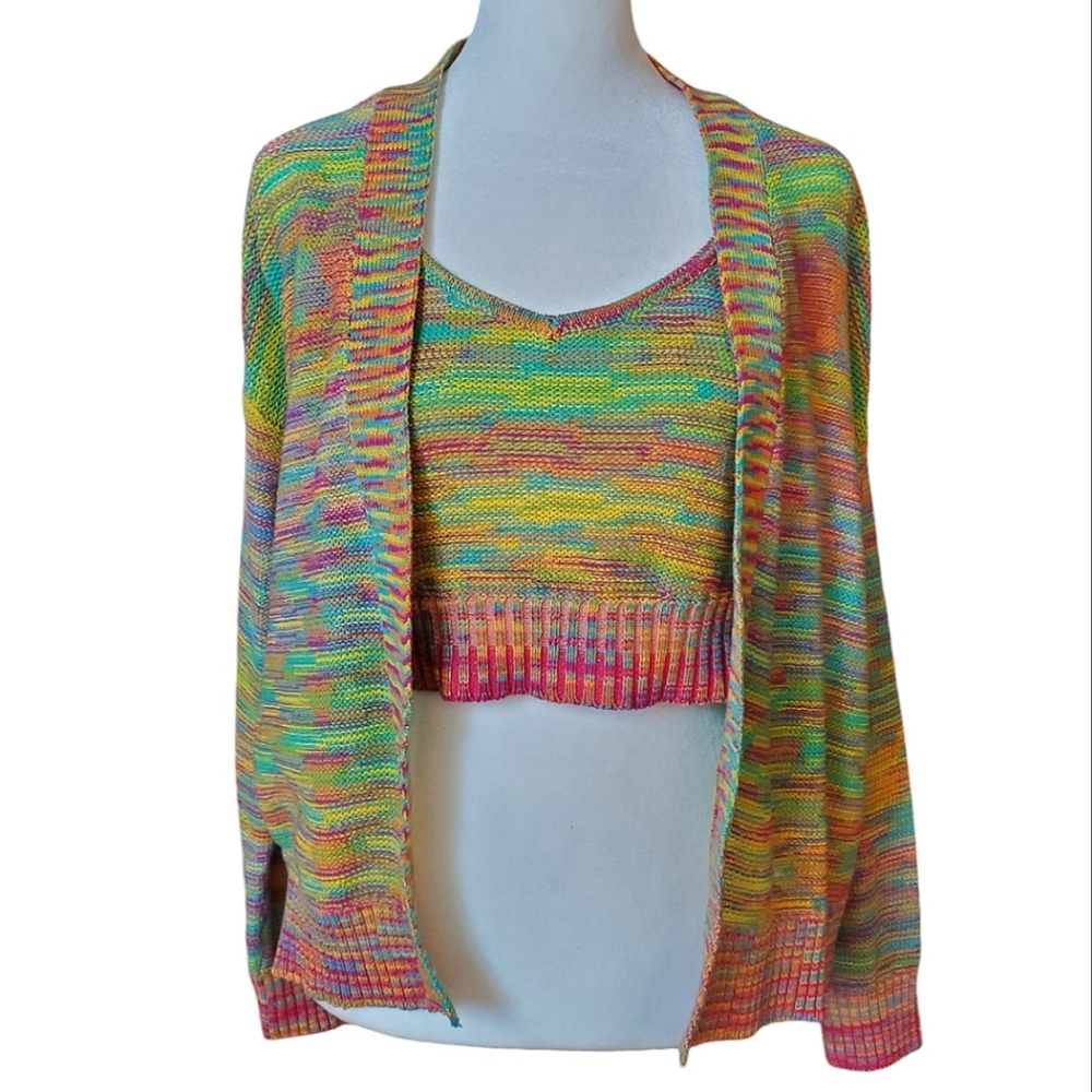 Anthropologie Maeve Colorful Tanktop and Sweater set